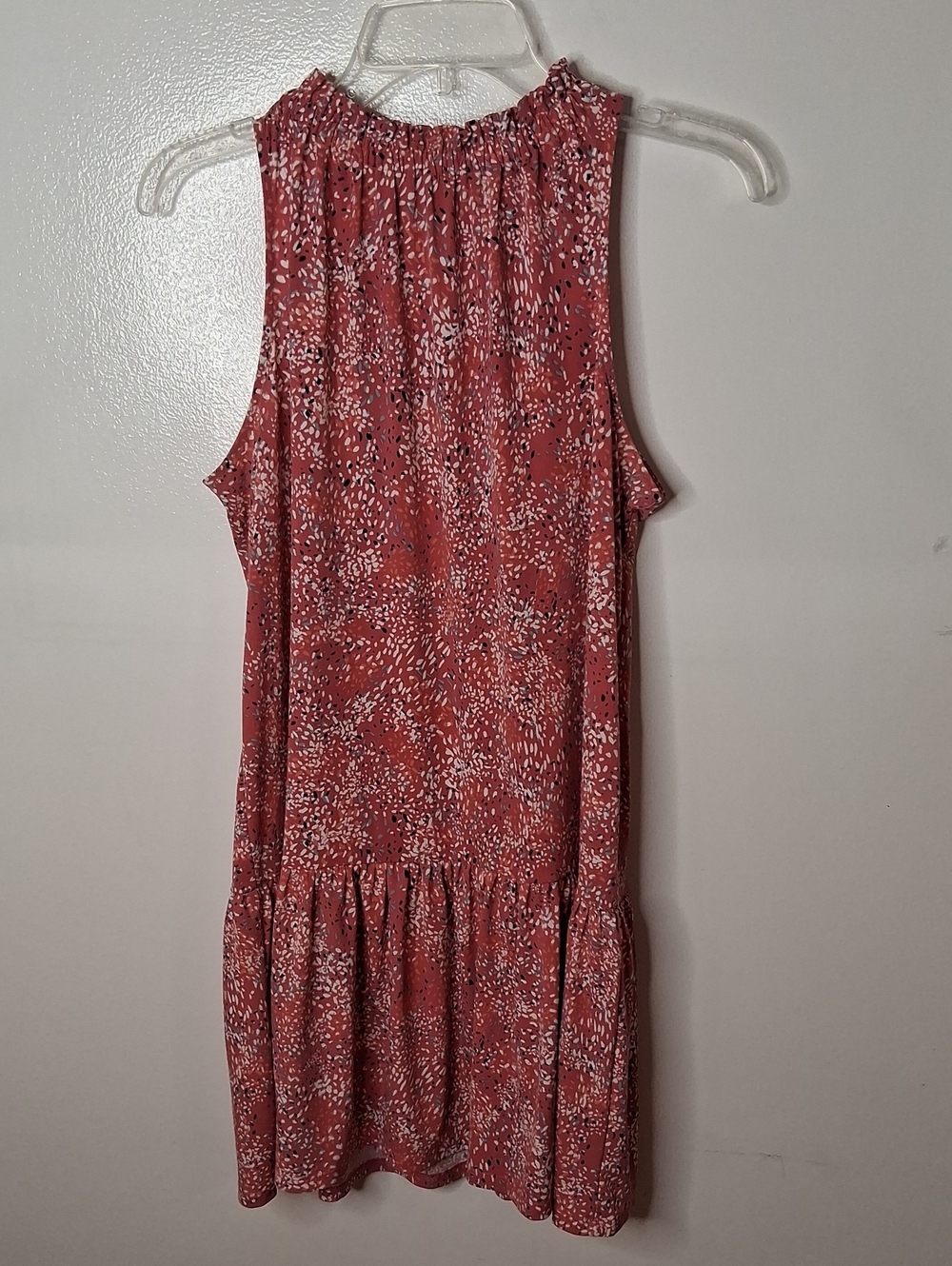 Banana Republic Pink Printed Dress with Navy & White Speckles. Fun in the Sun